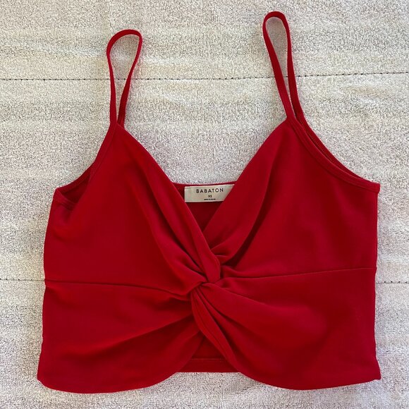 Aritzia Babaton red short camisole top size XS - Picture 1 of 6